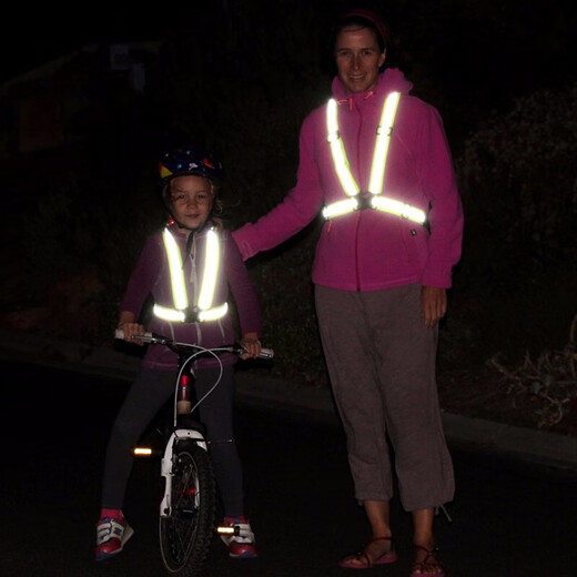 Quxing Reflective Clothing Reflective Vest Elastic Strap Adjustable Unisex Uniform Night Running Cycling Car Safety Warning Clothing SN Cycling Night Running Reflective Vest Green