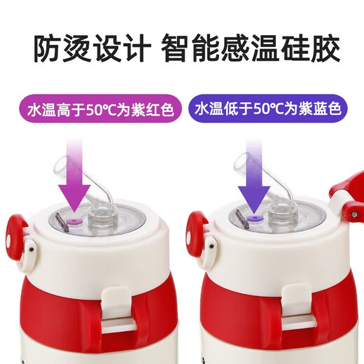Fuguang children's student thermos cup 316 large capacity cup pot male and female student baby straw primary school student water cup 600ml