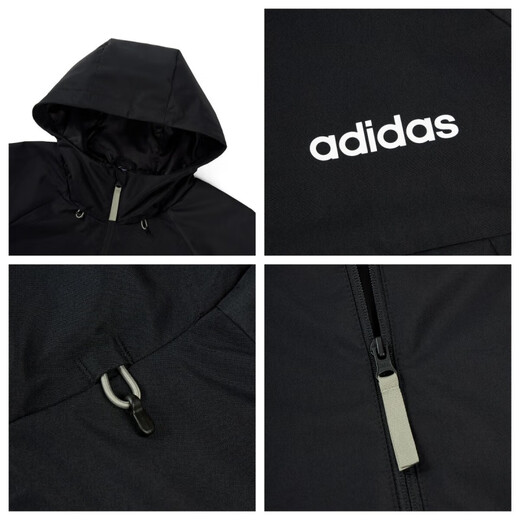 ADIDAS Adidas three-in-one jacket men's and women's autumn and winter new outdoor windproof warm cotton sports jacket black JL8263 counter genuine water-repellent and splash-proof XL