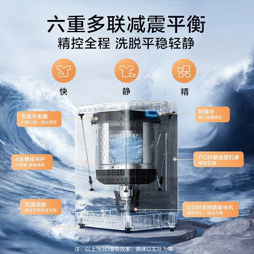 小天鹅（LittleSwan）波轮洗衣机全自动 直驱变频 10公斤大容量 免清洗不脏桶 以旧换新 TB100V23DB 家电国家补贴