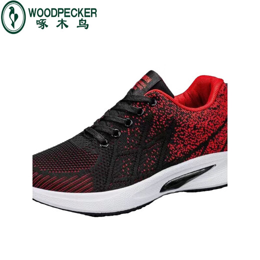 Holzspecker Neue Sportschuhe Herren weicher Sohle bequeme Laufschuhe atmungsaktiv fliegende Stoffschuhe grenzüberschreitende Sport und Freizeitschuhe 9903 Red 41