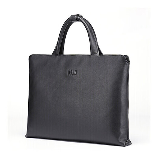 ELLEHOMME Men's Briefcase Fashion Genuine Leather Handbag Casual Business Computer Bag Cowhide Men's Bag 262510 Black