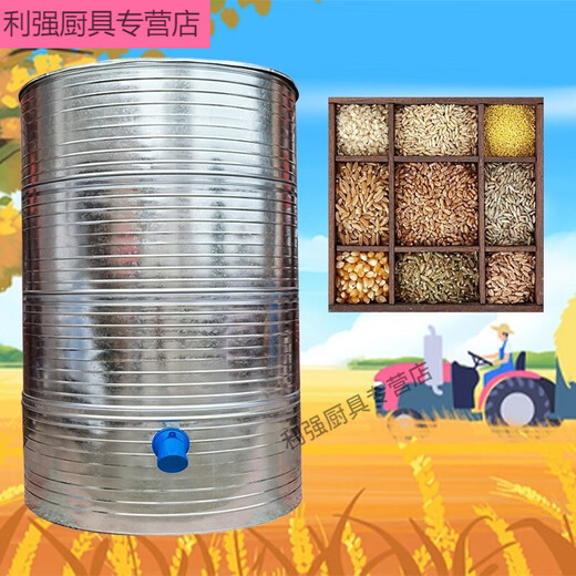 Shantoulin Village Grain Storage Entrepôt ménage étable rangement grain riz riz riz rangement de fer de fer grain grange de blé de blé diamètre 133 blé à quatre couches 3890jin [Jin est égal à 0,5 kg] riz 760