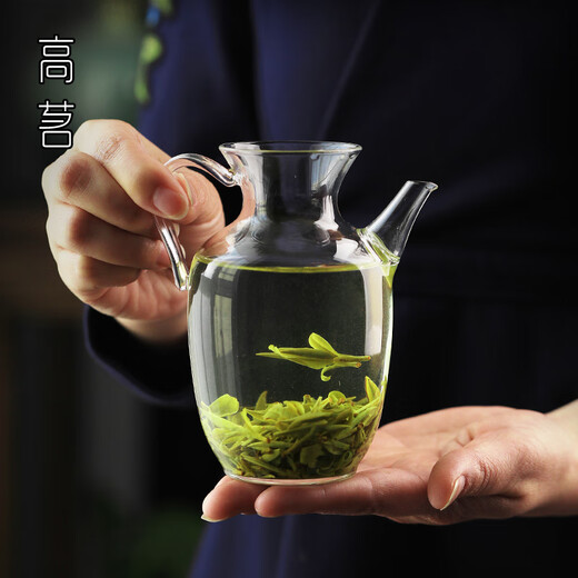 Gaoming Gaoming green tea teapot imitation Song Dynasty glass transparent holding pot Song Dynasty pot Kung Fu one person small teapot tea household tea cup
