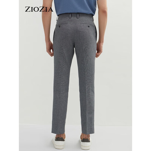 ZIOZIA【九牧王旗下】【微弹面料】休闲裤男春夏直筒休闲长裤子ZPP11260 ZPP12401C灰色 82/175/82A
