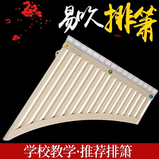 爱帛哆（AIBODUO）玉竹排箫易学民族乐器初学入门16/18管C调排笛小学生儿童专业演奏 【升级款】16管米色
