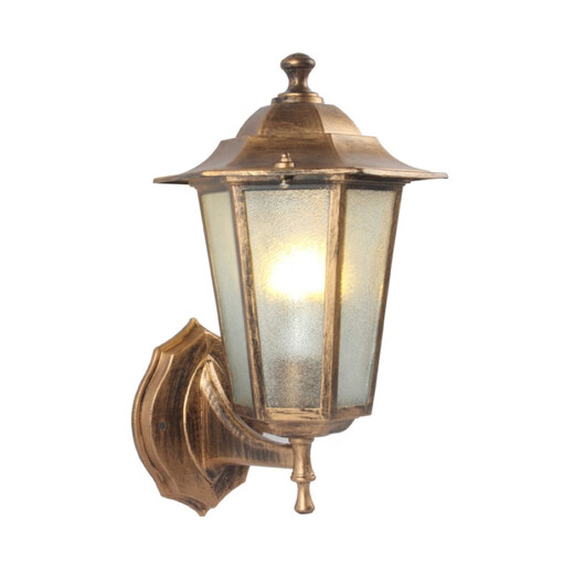FENGLANQ European wall lamp American staircase outdoor lamp aisle balcony courtyard waterproof outdoor retro wall lamp living room small bronze transparent glass + 9WLED