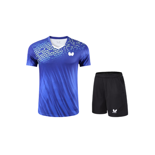 蝴蝶球2024新款乒乓球服套装男女短袖速干圆领运动服张继科同款衣服 男款A22020橙色+9221橙裤 XL