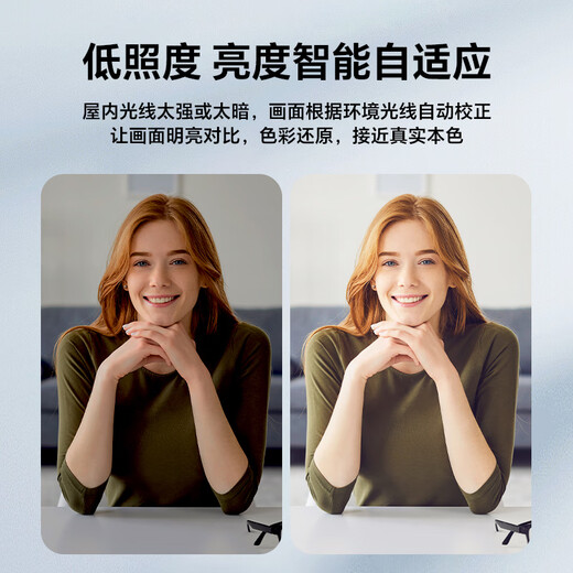 联想thinkplus电脑直播摄像头1080P高清带麦克风电脑会议摄像头即插即用免驱动网课学习视频通话WL22A