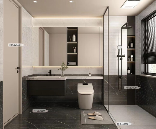 XMSJ shower room anti-slip stone bathroom pull-out floor tiles ceramic tiles floor bathroom rock slab marble shower board stepping stone HFS12609 (width 60CM-length 1.2 meters) Others
