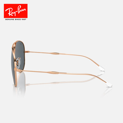 雷朋（RayBan）太阳镜飞行员系列男女款眼镜户外墨镜0RB3825礼物七夕礼物 9202R5金色镜框蓝色镜片 尺寸62