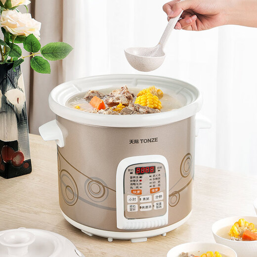 Tianji (TONZE) electric stew pot, porridge pot, ceramic pot, soup stew pot, electric stew pot, quick stew soup pot, porridge health pot, porridge cooking artifact DGD30-30CWD