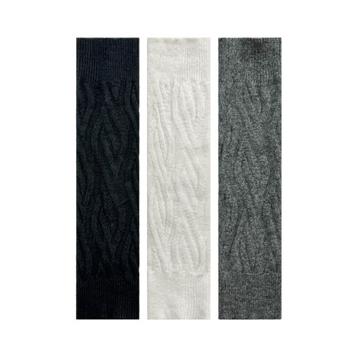Zhuanying 2025 Autumn and Winter New Leg Covers for Hot Girls Style Pile Socks Gray Gray Breathable Warm Wool Knitted Socks Black