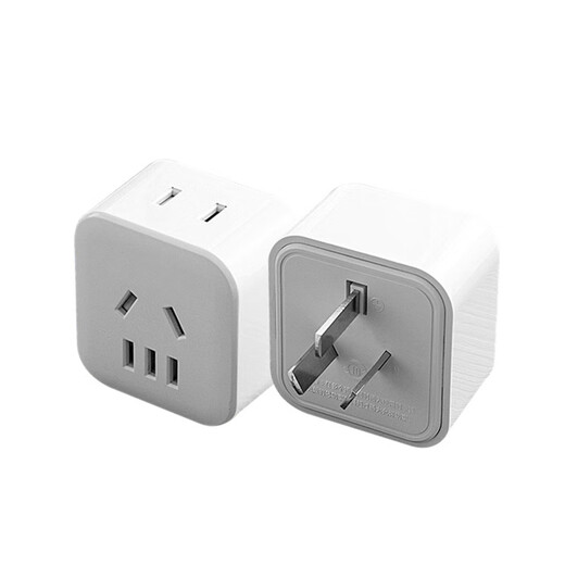 Domestic three-hole to two-hole socket 3-pin to 2-pin power converter plug one-to-two expansion power socket white