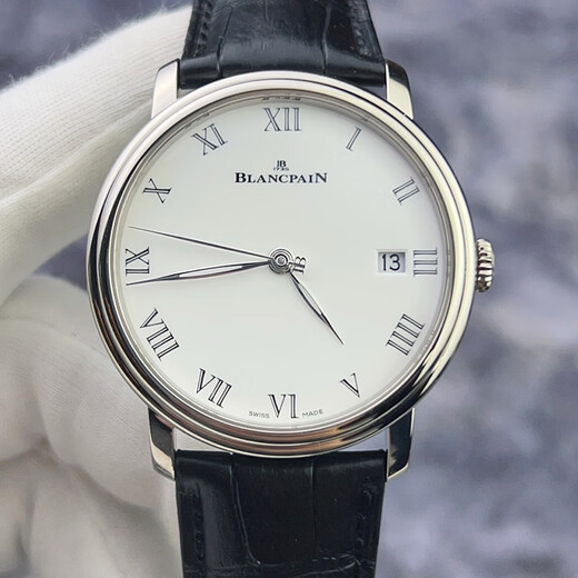 
[Second-hand 95 new] Blancpain Classic Series 6630 White Enamel Dish Liu Ye Needle Roman Scale Three Needle Calendar Display Mechanical Table