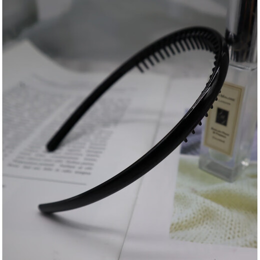 Angbi Bear Korean AS resin break-off simple toothed non-slip thin hair hoop headband hair clip hair wash face black