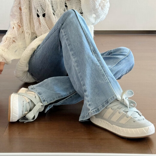 阿迪达斯 （adidas）Originals Adimatic三叶草新圆头鲨鱼面包休 绿灰色IE9864 36