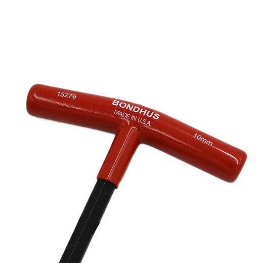 
BONDHUS original American Borton T-shaped hexagonal wrench T-handle internal hexagonal imported hardware tools T-shaped wrench hexagonal edge metric flat head 10mm length 152mm (15276)