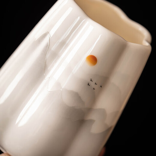 Porcelain brand tea set Jade Porcelain Tea Ceremony Six Gentlemen Household Tea Set Accessories Tea Spoon Tea Clamp Tea Needle Pot Pen Tea Cylinder Set Suet Fat Jade Porcelain <The Rising Sun> Six Gentlemen Tea Ceremony