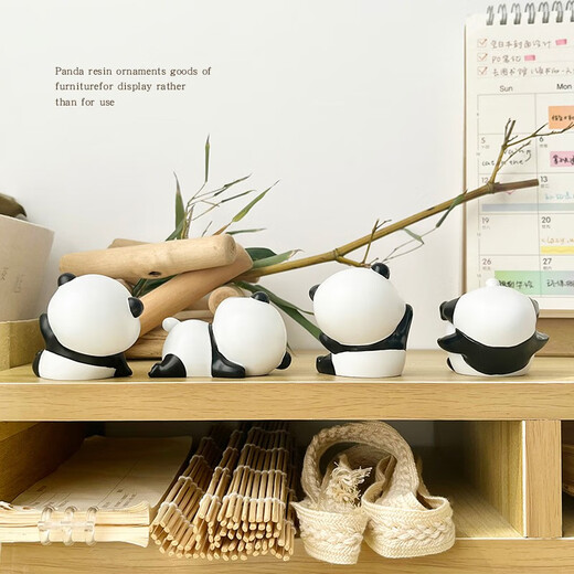 Bezaubernde Katzen-Desktop-Ornamente für Büro Mädchen Geburtstag Geschenke für Mädchen High-End-Gefühle für Freundin praktische kulturelle und kreative Geschenke für Panda Rolling Ornamente Set von vier + exquisiten Geschenkboxen