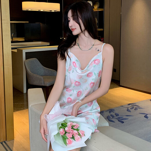 Modal Pyjamas für Frauen 2025 Sommer Neue Ice Seide Cool Sling Nighthot für Frauen Vest sexy Sommer süße Heimkleidung Am11949 L