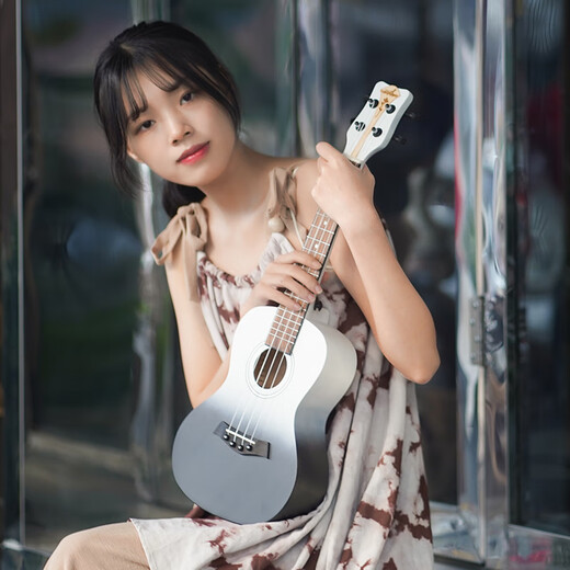 Guitarist单板尤克里里23寸初学者女生专用入门级高颜值26寸儿童小吉他 26英寸 蓝田生玉 赠教学
