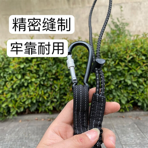 Customized nylon safety rope for high-altitude work tools, anti-fall safety rope tool, anti-fall rope, high-altitude anti-falling hand rope, black without wrist guard