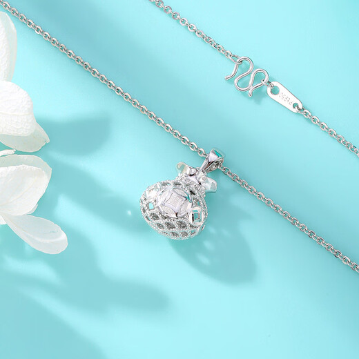 Yuan Shengfu's new PT950 boutique fashion lucky bag pendant platinum pendant genuine atmospheric platinum necklace pendant for women 2.65g