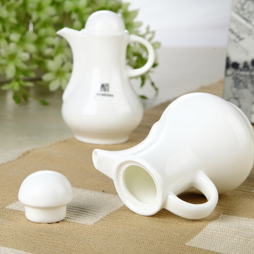 Xiaohongzhou small vinegar pot porcelain sauce vinegar pot oil pot creative pure white hotel supplies kitchen table gadgets household oil pot