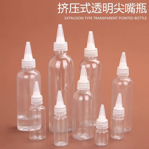 Transparent tip bottle squeeze bottle plastic dropper bottle small empty bottle glue soft plastic bottle lotion bottle paint bottle tip bottle-100ml-1 pack 1
