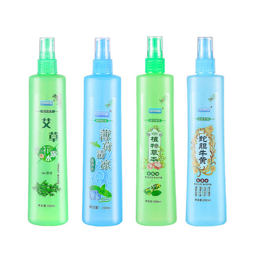 BEE&FLOWER large bottle of summer toilet water spray, refreshing and refreshing, deodorizing and anti-itching, anti-mosquito, long-lasting fragrance, mint toilet water * 5 bottles