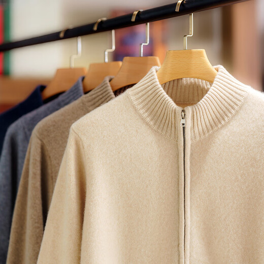 Fanzhen Cardigan Men's Carganan 100% laine 2024 Automne et hiver nouvelle veste tricotée de la marque en laine pure épaisse supérieure d'origine