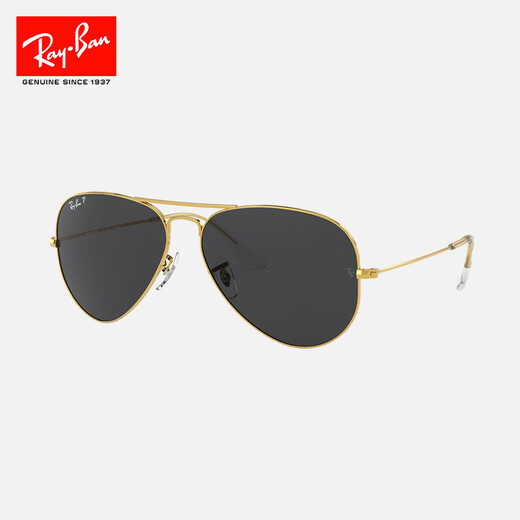 Gafas de sol Rayban Rayban Gafas de sol polarizadas clásicas de piloto conduciendo el viento 9196S2 Tamaño de lente polarizada azul oscuro 62