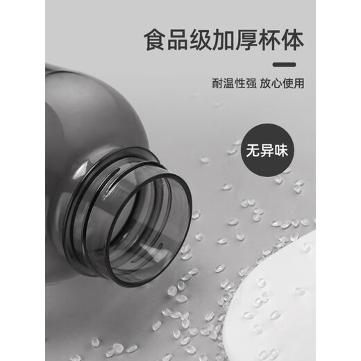 Fuguang Large Capacity Outdoor Water Cup High Temperature Resistant Summer Plastic Sports Bottle Bottle Space Tea Cup Samurai Black Upgraded Filter Model 1.5L