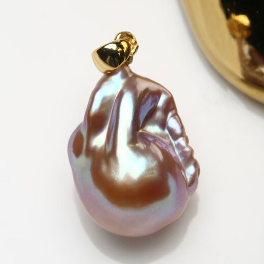 Shantou Lincun Color Freshwater Baroque Pearl S925 Silver Buckle Color Demonic Purple Gold Orange PBE20