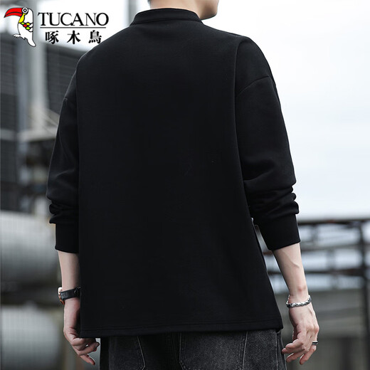 Woodpecker (TUCANO) Henry collar sweatshirt men's autumn and winter long-sleeved T-shirt casual inner layer comfortable bottoming shirt top high-end men's clothing