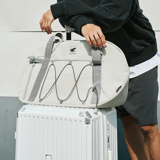 VAOPER Feed Crossbody Bag Pilates Tennis Bag Women's Large Capacity Short Distance Travel Bag Dry and Wet Separated Fitness Shoulder Bag Men Gray