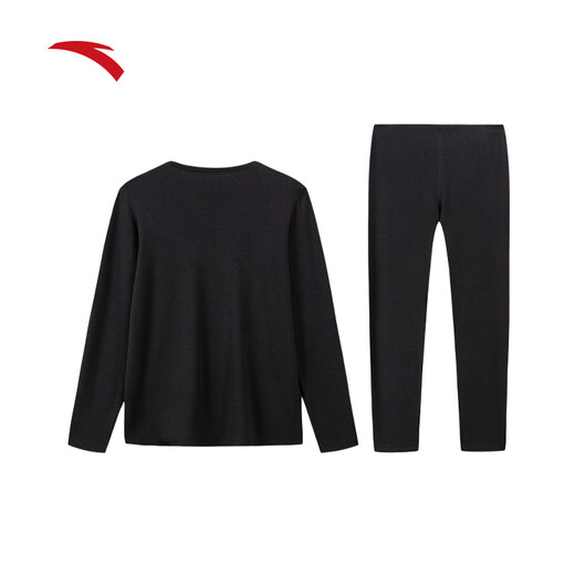 ANTA Warm Core Thermal Underwear Men's Antistatic Plus Velvet Winter Autumn Clothes Set Round Neck Tops and Pants