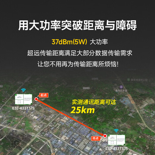 XMSJ定制无线模块433M串口远距离收发SX1278芯片射频透传通信超低功耗 E32-170T30D 正价