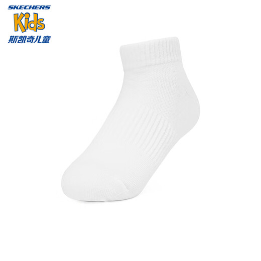Skechers new casual boys and girls shallow socks comfortable socks children's sports socks 2 pairs P224K080 bright white/blue abyss/009M 2 pairs