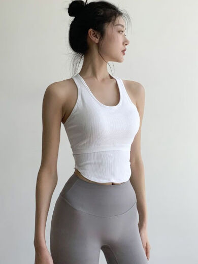 Minghuitong a prueba de choque Sports Sports Training Strong Women Song Simting Fitness Entrenamiento de fitness But de ropa de yoga con red de ropa interior de la almohadilla de cofre DX16837 Folleto verde manga corta S