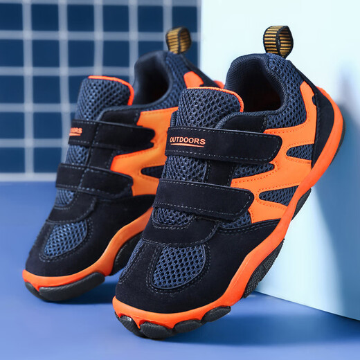 Anta kids Anta badminton shoes children's autumn mesh breathable training shoes boys and girls sports shoes table pong students children's sports shoes 3897 meters orange 28 inner length about 18.0cm