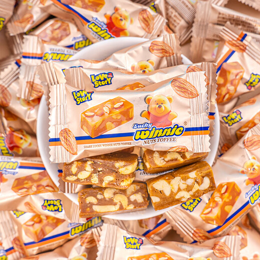 Natsume's friends Lucky Winnie nut toffee crisp wedding candy bulk casual snacks Lucky nut toffee 400g