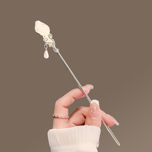 Bai Qixin Ancient style hairpin with tassels, new Chinese style hairpin, metal headdress, hairpin, Hanfu accessories gift, Xiangyun Ruyi new Chinese style hairpin