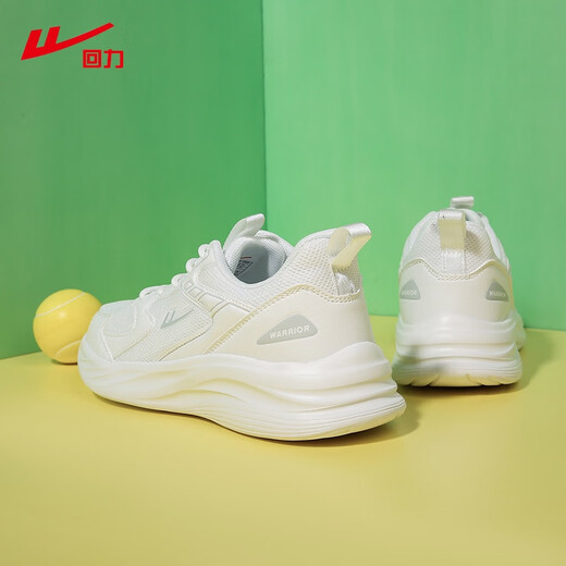 Resilience and elastic trend lightweight and non-slip couple junior high school students military training versatile white shoes men sports student running shoes 2629 white mesh 36