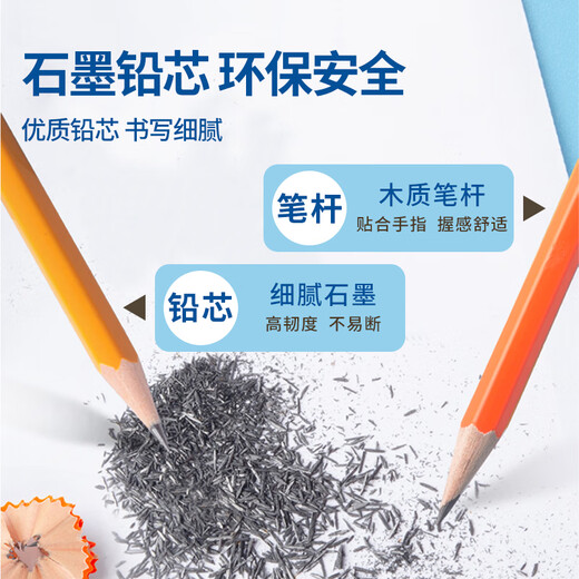 
Shide Building (STAEDTLER) 2B pencil wood color pole with eraser head Daily examination office primary school student pencil with pencil sharpener + eraser 13240NC12