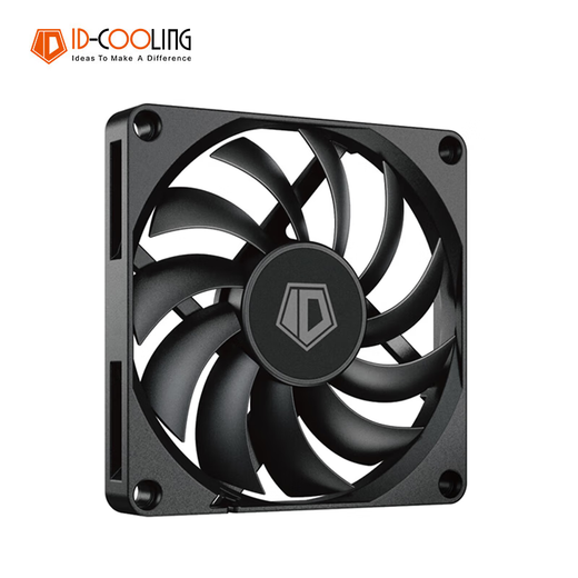 ID-COOLING Ventilador delgado de 8 cm, ventilador de chasis mate, interfaz de 4 pines, control de temperatura PWM, adecuado para ventilador modificado con radiador de computadora push-down ITX NO-8010-PWM