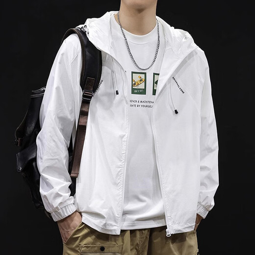 OLJ International first-line big-name ice silk sun protection clothing for men, loose large size, breathable and quick-drying, summer thin coat, fishing clothing, summer black XL 145-160Jin Jin is equal to 0.5 kg