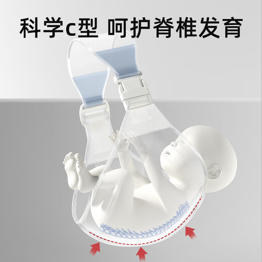 蒂乐抱娃神器婴儿背带前抱式解放双手背娃宝宝外出简易抱孩子背巾 【高品质升级】格洛斯蓝 透气款