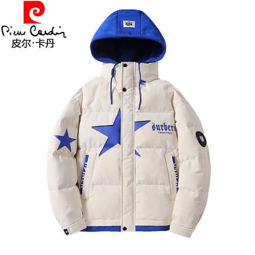 皮尔卡丹（pierre cardin）青少年棉衣外套男孩初中高中学生假两件羽绒棉服大童冬装加厚棉袄 677米色(加棉加厚) 品质保证 L 100-120斤左右
